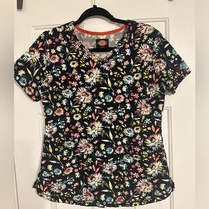 Dickies Women's Short Sleeve Floral Tee - Black Multi